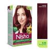 Nisha Creme Hair Color Burgundy 60G + 60Ml Permanent Grey Coverage Ammonia Free Natural Henna Extract