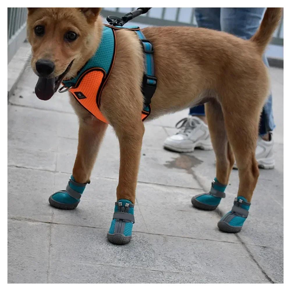 Pet Dog Shoes Lightweight Wear-resistant Breathable Fashion Dog Mesh Sneakers Puppy Boots Waterproof Footwear for Cat Reflective