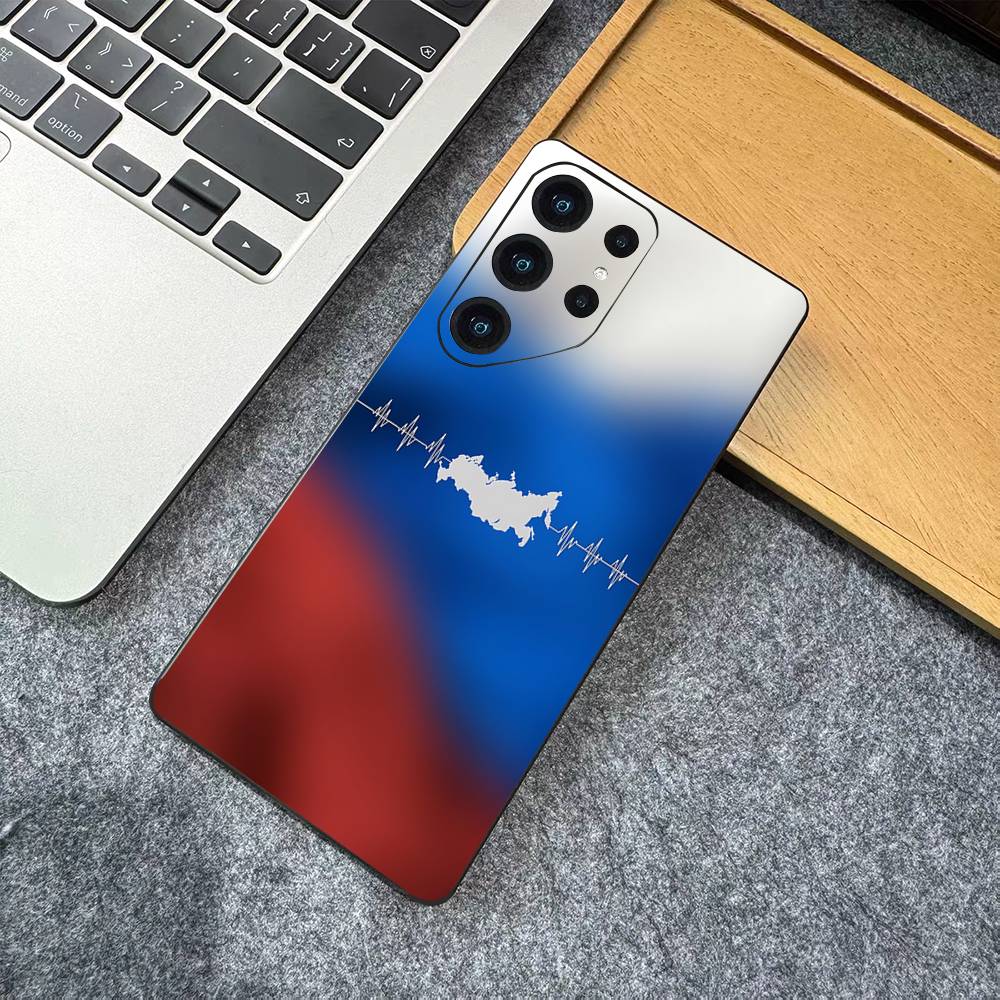 Russian Flag Phone Case For Samsung S 24 Fe 25 Ultra Plus 20 Lite 21 30 22 23 24 22 Ultra 5G Fundas
