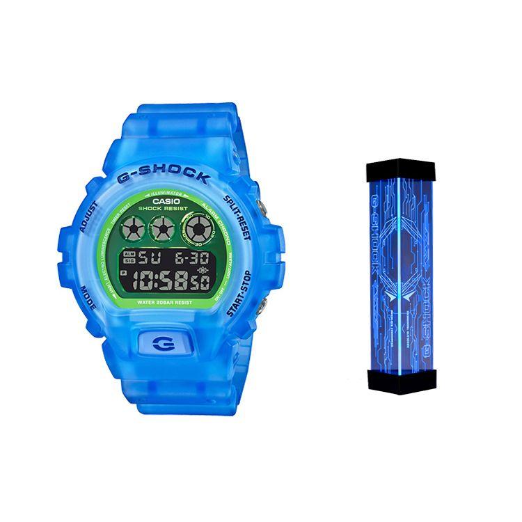

Casio G-Shock Series Ice Tough Theme Waterproof Shockproof Sports Watch With LED Gift Box Quartz Movement Resin Strap Men watches DW-6900LS-2PRED Blue