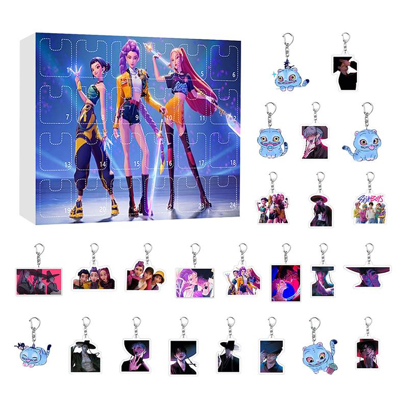 Calendar de Advent pentru Vânători, Calendar de Numărătoare Inversă Breloc cu 24 de Jucării Breloc Cadouri, Decorațiuni Calendar de Advent