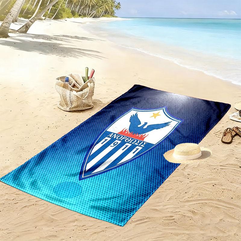 Anorthosis Famagusta FC Print Beach Towel, Large Soft Quick Dry Towel for Beach Camping Swimming