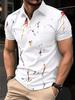 Stylish Paint Splatter Men's Polo Shirt, Casual and Trendy for Everyday Wear.