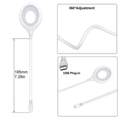 Reading Night Light Lamp Portable 5V Usb Led Lights 3D Ring Night Lights For Bedroom Desk White Night Lamp Table Read