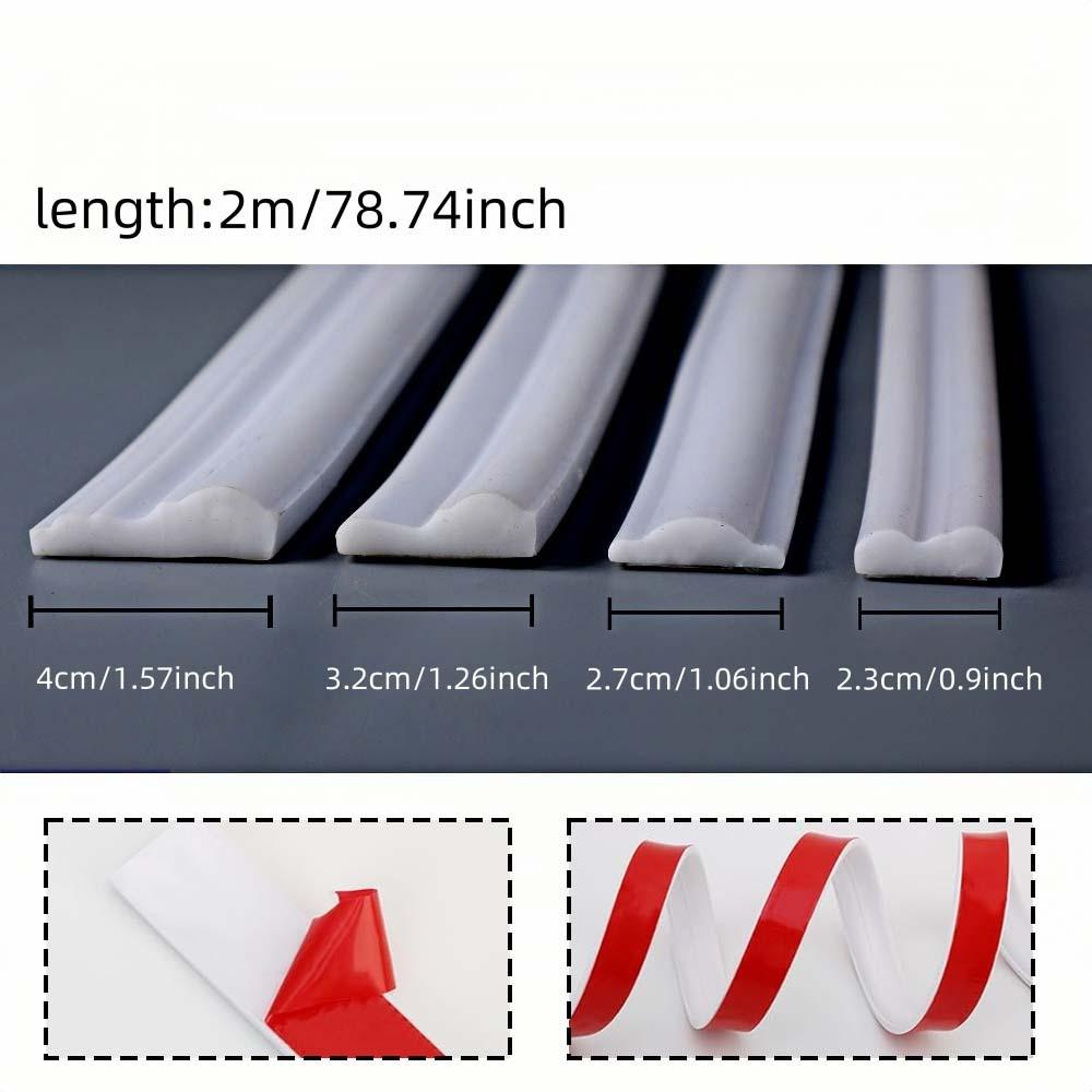 

1PC 2m/78.74inch Elegant Self-Adhesive PVC Decorative Strips - Flexible and Bendable for Walls,Floors and Cabinets, Home Decora 2mx2.3cm білий