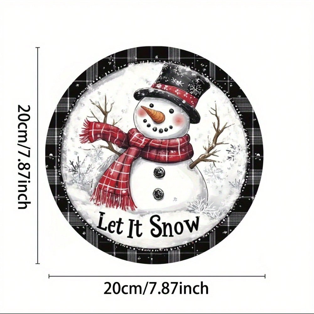 Snowman Snowflake Metal Wall Art Rustic Iron Decor Home Garden Office Holiday Christmas Halloween
