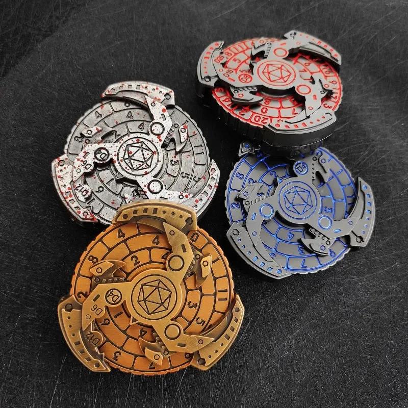 Metal Compass Fidget Spinner Antistresse Dice Spinning Top Relieve Stress Relief Toy Hand Roller Punnk Gyro Cool Things Adults