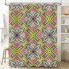 Colorful Geometric Pattern Shower Curtain Stylish Bathroom Decor for Home Decoration Available in Multiple Sizes