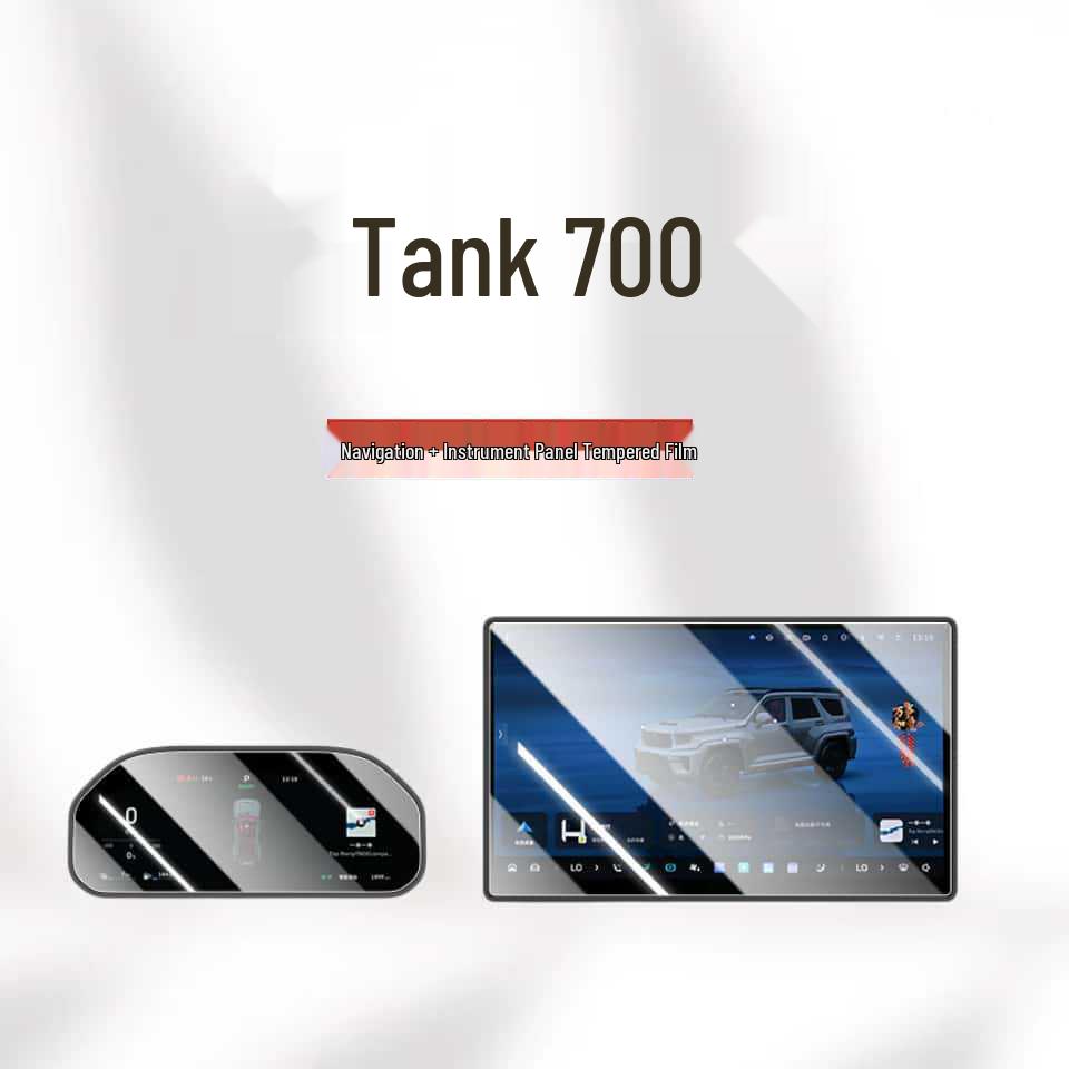 Compatible Tempered Film for 26 Tank 700 New Energy HI4-T/Z Models: Protects Navigation and Control Screen Instrument Panel
