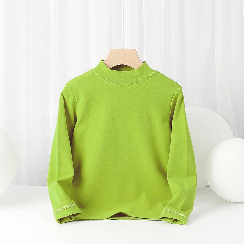 Kids' Warm Long Sleeve Korean-Style Cotton Sports Top