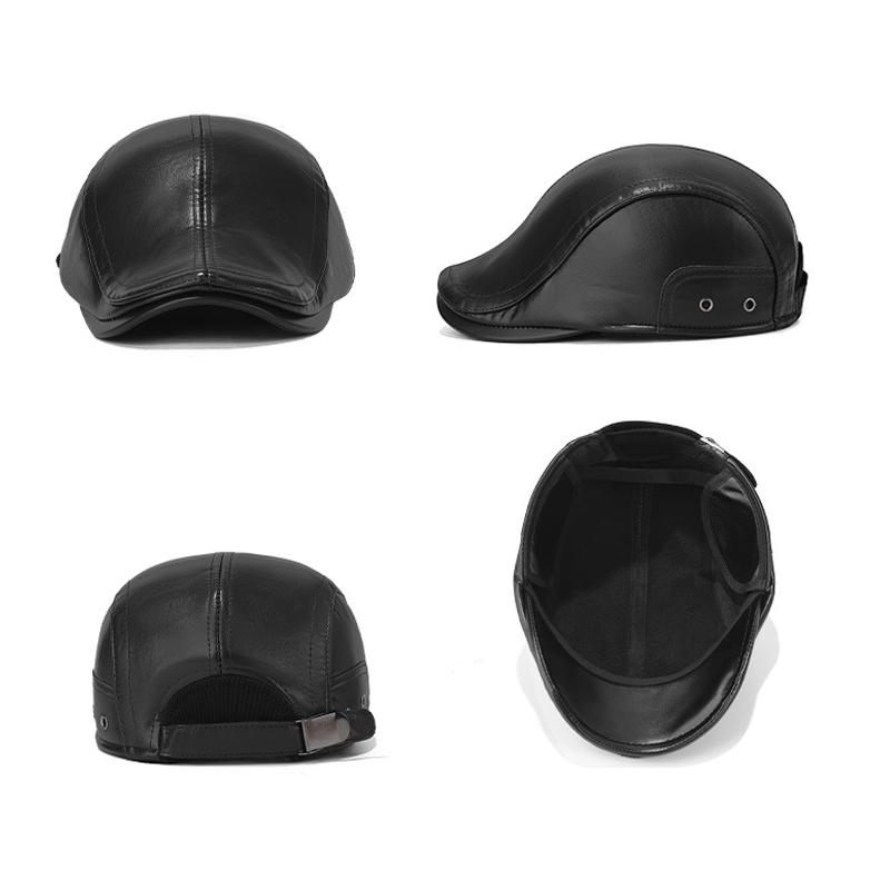 Winter Cold-Proof Warm-Keeping Forward Cap Outdoor Velvet Windproof Ear Protection Adjustable Cap for The Elderly