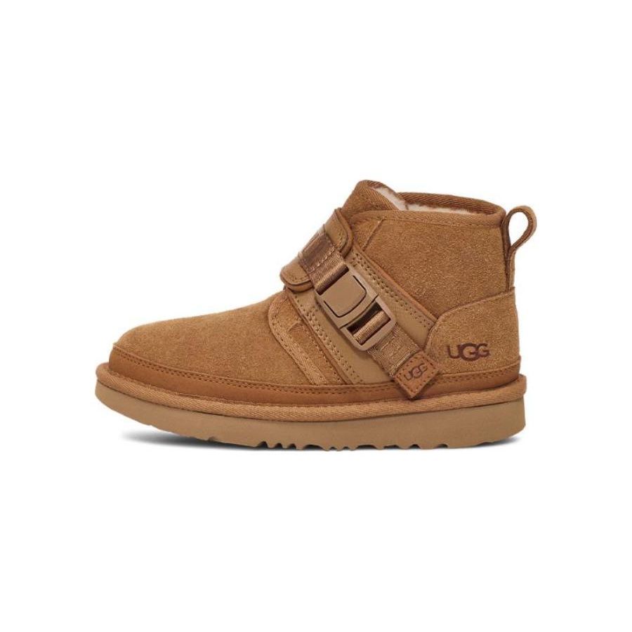 UGG Neumel Semsket Komfortable Varme Korte Snøstøvler Barnestøvler Kastanjebrun 1130757T-CHE