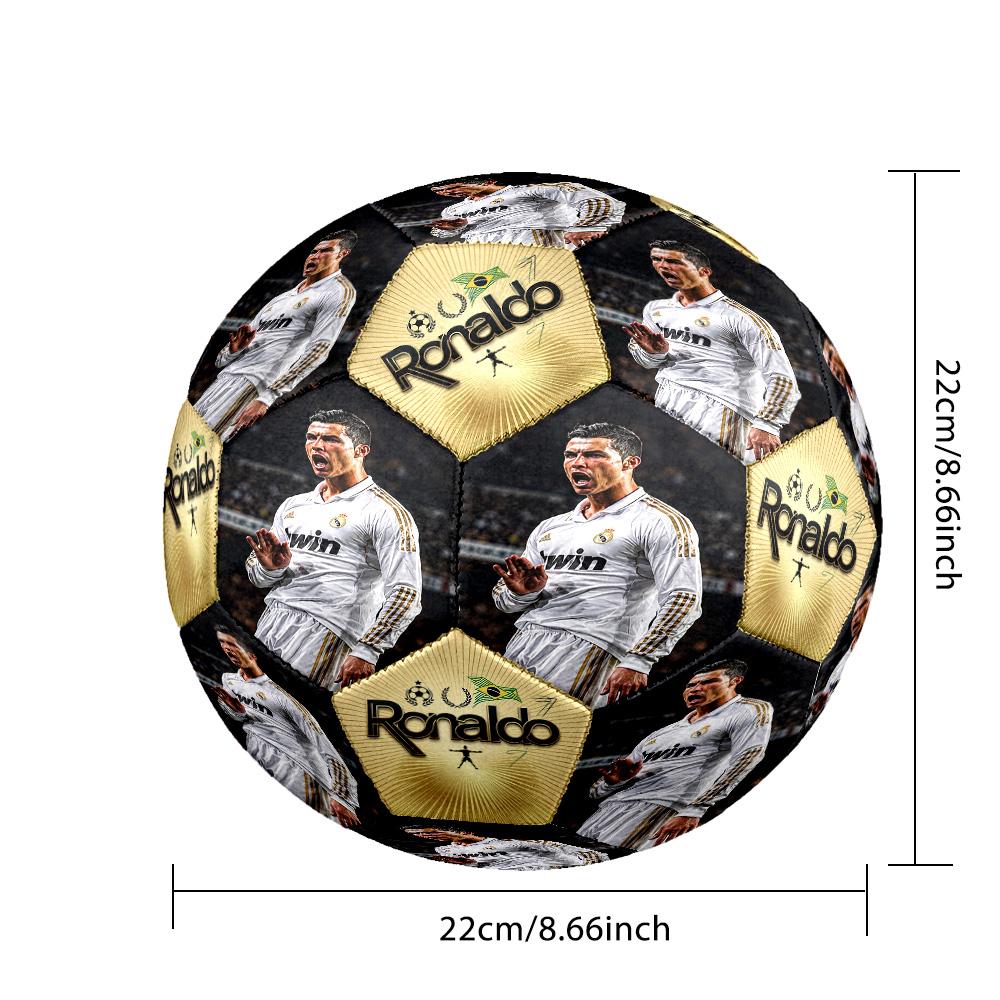 Ronaldo's Legacy Soccer Size 5 Soccer Football Machine-Stitched Indoor/Outdoor Universal Football Soccer Accessory