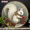 Metal Wall Decor Country Style Round Sign Festival Theme Easy Hang Restaurant Art