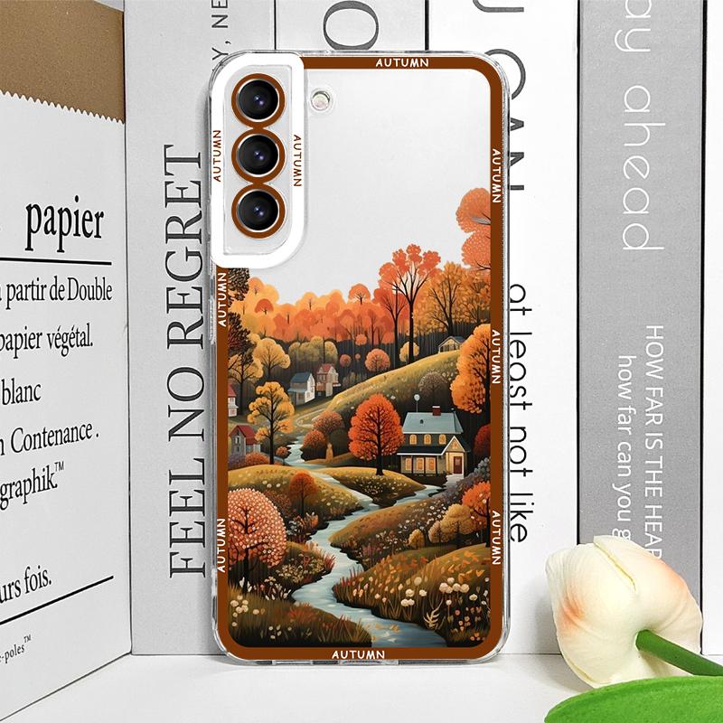 Creative Autumn Landscape House Scenery Phone Case for Xiaomi Redmi Note 15 Pro Plus 13 12 11 10 14 PRO+ 14C 13C 12C Soft Cover