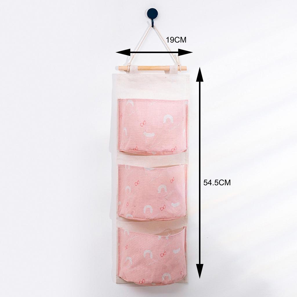 Wandhängetasche, 3-Taschen-Aufhänger, Badezimmer-Baby-Hängetasche, faltbare 3-Taschen-Tasche
