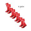 4 Pairs of Updated Mid Tube Glued Football Socks for Athletic Training and Competition Non Slip and Breathable Socks