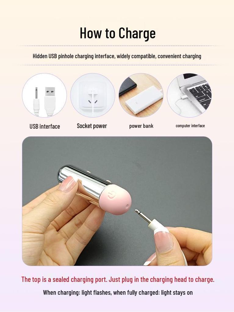 Electroplated Mini Vibrator: Silicone Head, Multiple Styles, Silver Bullet Egg