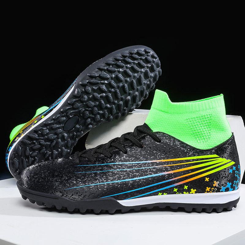 Summer high top soccer cleats teen adult competition training long spikes and broken spikes soccer cleats