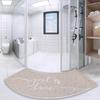Curved Bath Mat Fan Shaped Foot Rug Bathroom Carpet Thick Floor Mat Environment Friendly Washable Non Slip Bath Rug 40x75cm