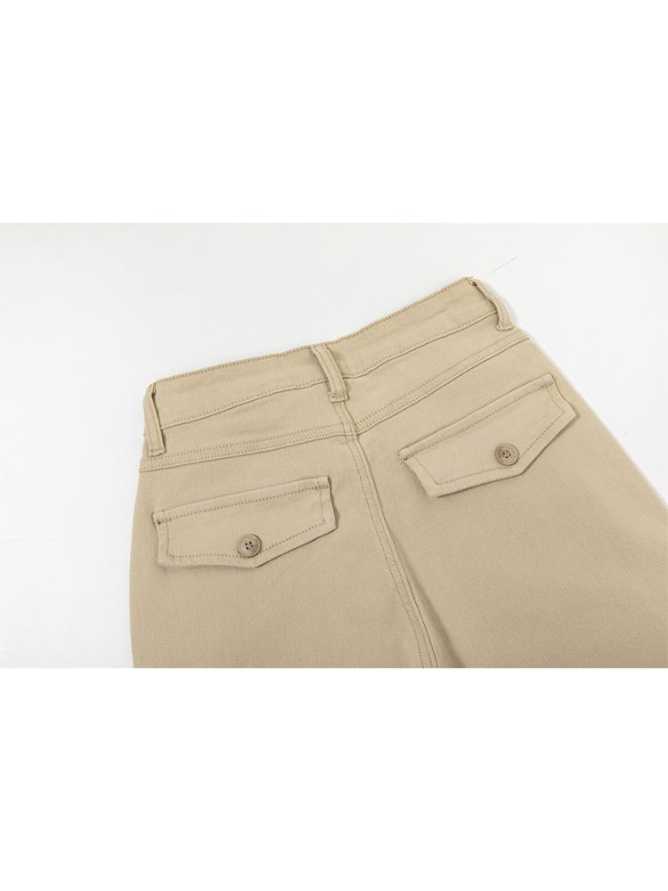 Spring 2026 Korean-Style High Waist Milk Tea Wide Leg Flare Jeans for Women
