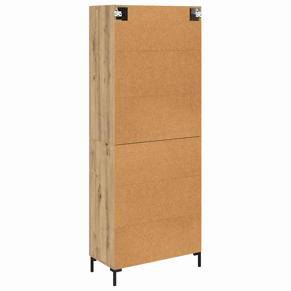 Highboard with Drawers 2 Pcs Artisan Oak Wood Based Material