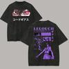 Code Geass Anime T-shirt Vintage Washed Y2K Aesthetic Unisex Oversized Short Sleeve Summer Cotton Retro Streetwear 2026 Hot Sale