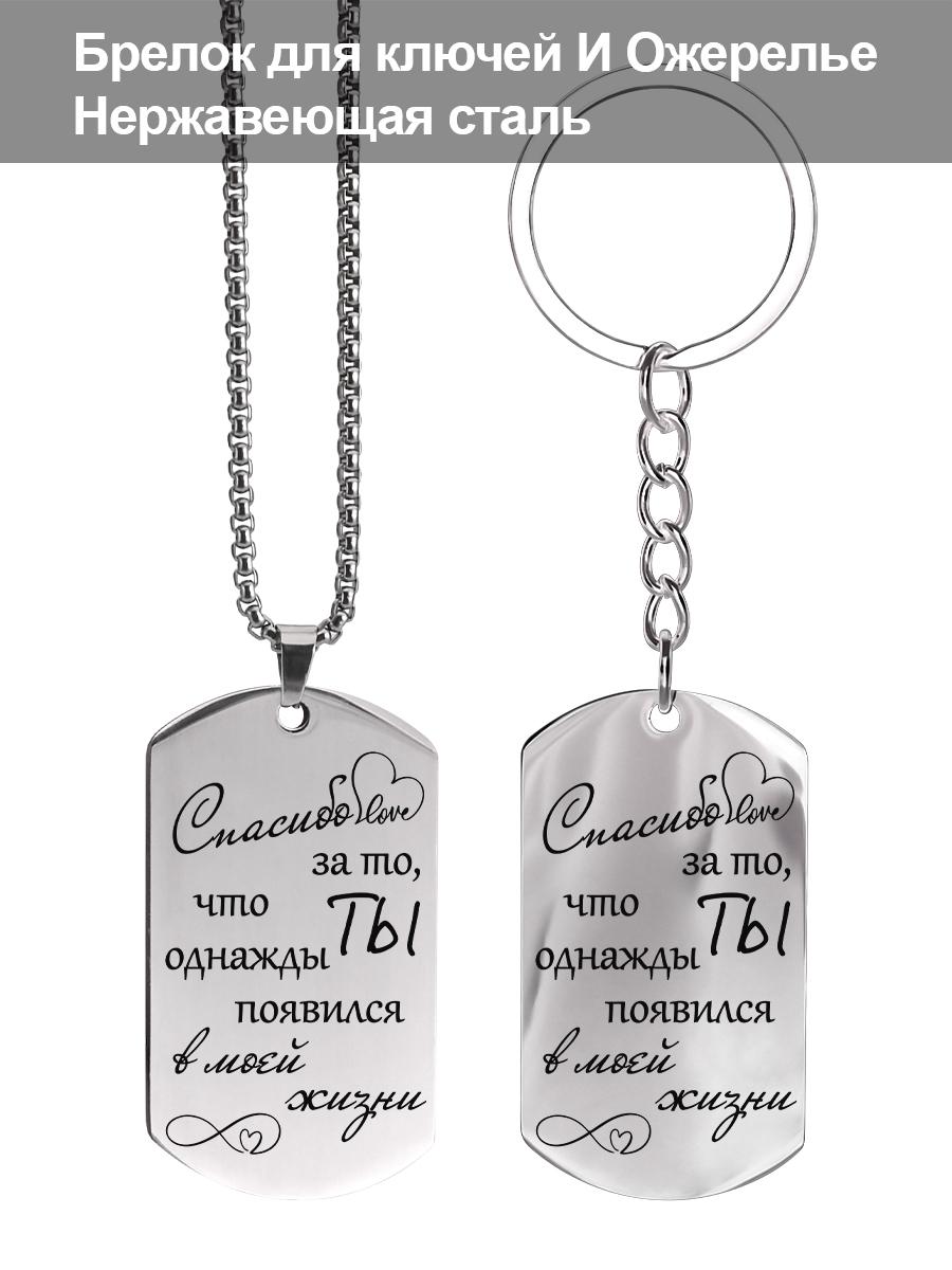 

Брелоки и ожерелья из нержавеющей стали, подарки для ваших любимых, гравированные жетоны, Идеальный подарок для мужчин, пар, парня, семьи и друзей 6*3*0.2