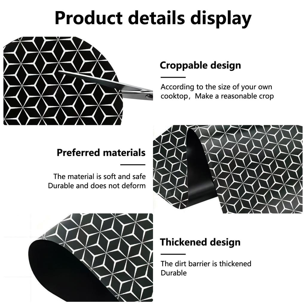 Tapis Protecteur de Plaque à Induction Silicone Tapis de Protection pour Plaque à Induction Réutilisable Protecteur Anti-Rayures pour Plaque de Cuisson à Induction