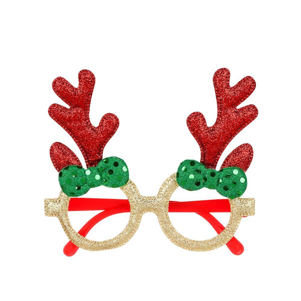 Christmas Decorations New Year Photo Prop Santa Claus Glasses Elk Christmas Glasses Frame Xmas Tree