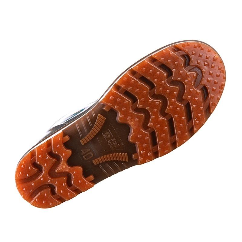 Men's medium tube rain boots, velvet and warm mining medium top rain shoes, three-proof rubber shoes direct sales