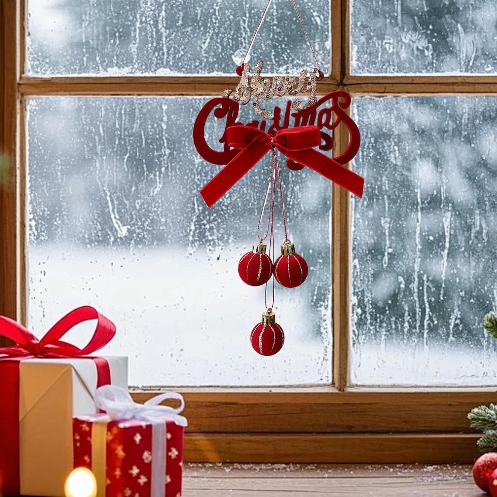 Bell Ornaments For Christmas Tree Flocking Holiday Decoration Hangable Christmas Decorations For Home Front Door Office Wreath
