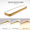 OEING Nordic Minimalist Wood Grain Office LED Linear Pendant Light