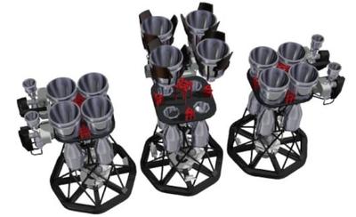HMA Mechanism Ultra Detail Vernier SS Size Set of 3 Plastic Model Parts 1/144 M3-M07 (Rocket)