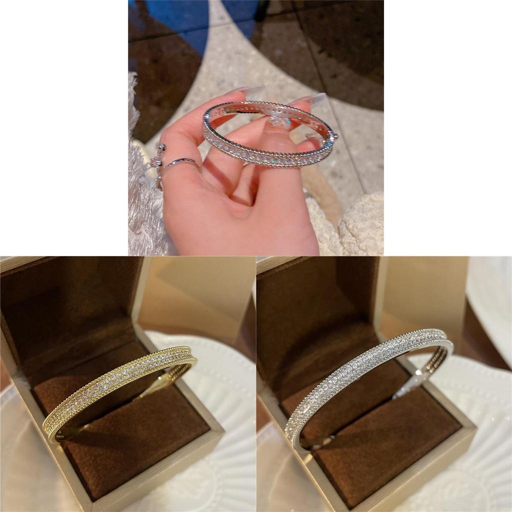 Geometric Zirconia Silver Bracelet For Women With Elegant Design For Office Wear