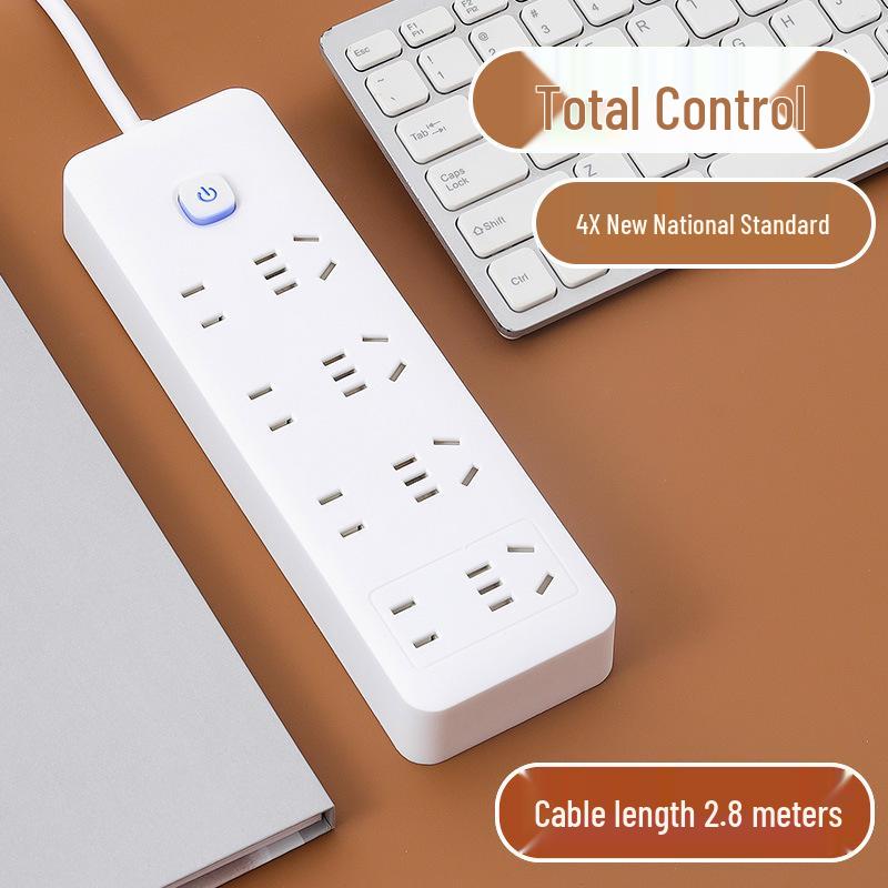 USB Socket Panel with Multi-Outlet Power Strip and Sub-Control