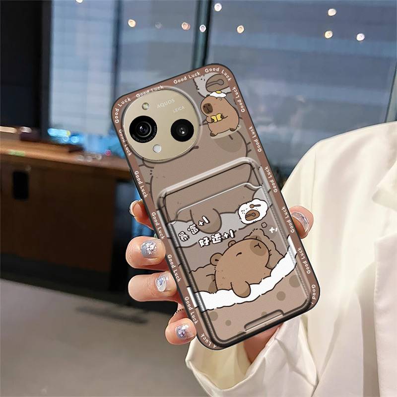 Cartoon Durable Phone Case For Sharp Aquos R10/SH-51F Shockproof Soft case Fashion Design Card sleeve Anti-knock Cute