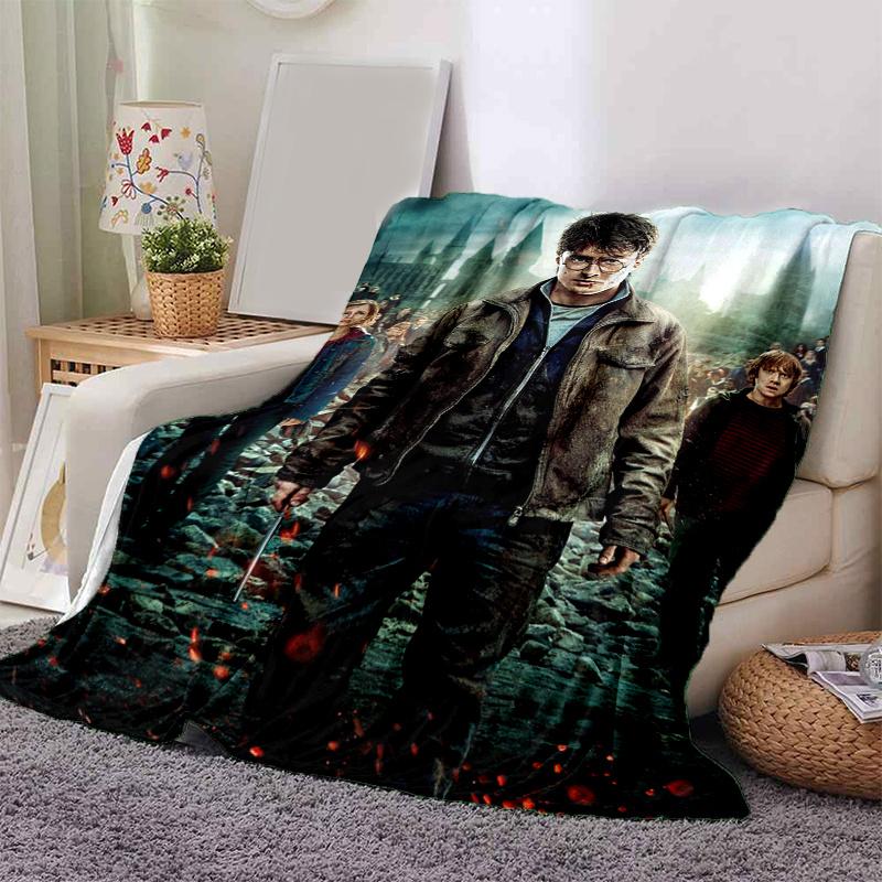 

Harry Potter and the Deathly Hallows Part 2 Poster PrintPrint Blanket, Soft Blanket For Sofa Office Bed And Travelling Daughter Birthday Gif 130cm×150cm（50in×60in）