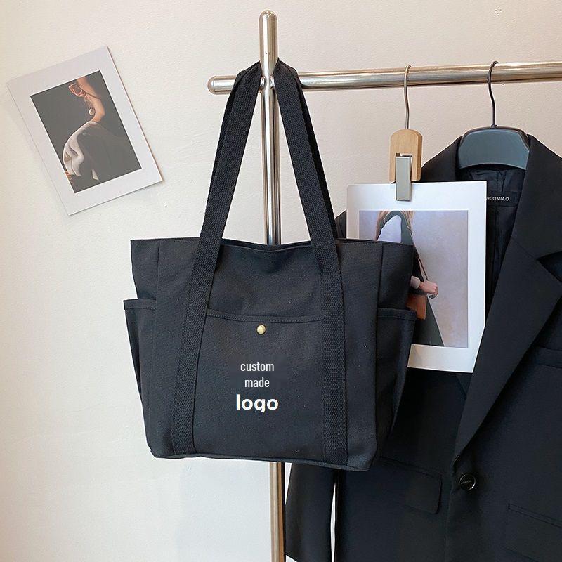 

Универсальная холщовая сумка-тоут большой вместимости для работы, прогулок, художественного стиля и студенческой жизни One Size