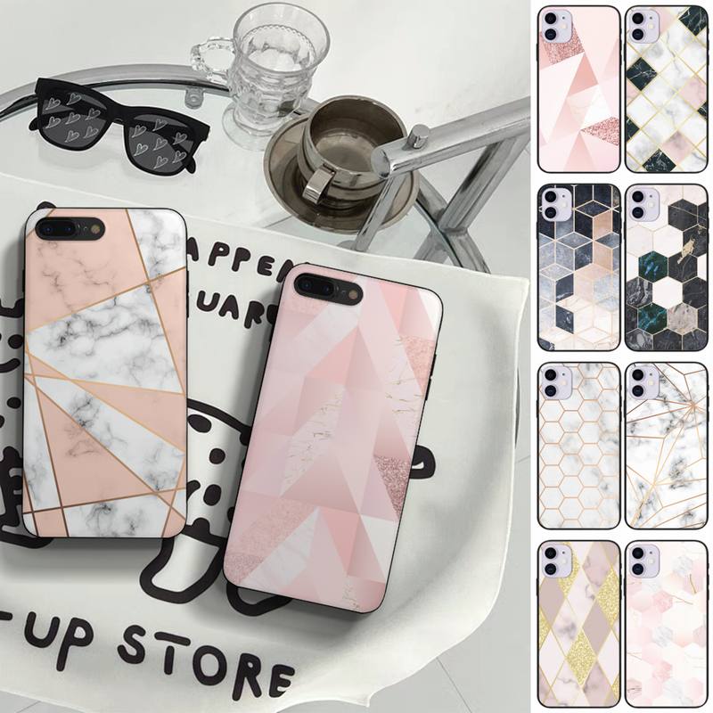 

Geometric Marble Silicone Phone Case Fundas Shell Cover For Samsung A51 A52 A71 A72 A80 A91 A20E A32 A31 A21 A11