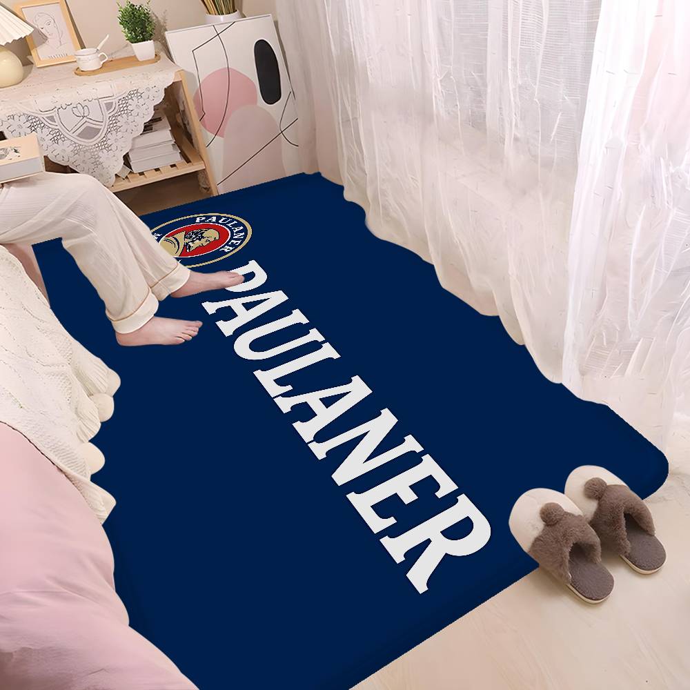 German Beer Paulaners Hallway Carpet Non-Slip Laundry Room Mat Laundry Decor Balcony Child Living Room Toilet Rug