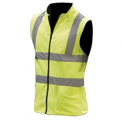 Mens Workwear Hi-Vis Reversible Fleece Vest / Jacket
