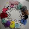 Faux Fur Plush Ball Keychain Ornament - Cartoon Doll Design