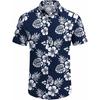 Mens Hawaiian Shirt Short Sleeve Button Down Shirts Tropical Floral Summer Beach Shirts