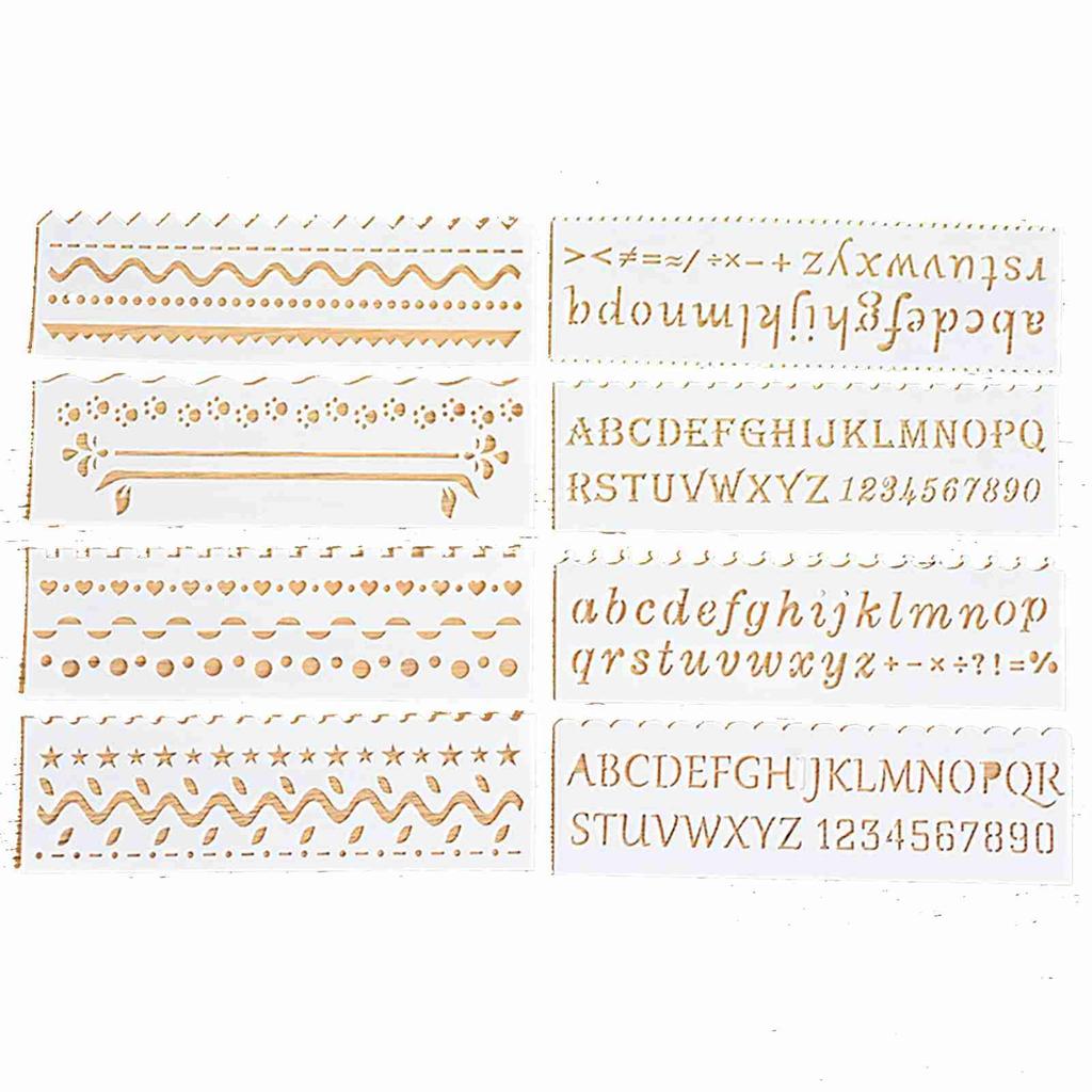 Multi functional Drawing Stencils Straight & Wavy Lines Rulers Hollow Out Design PP Templates Reusable for Children
