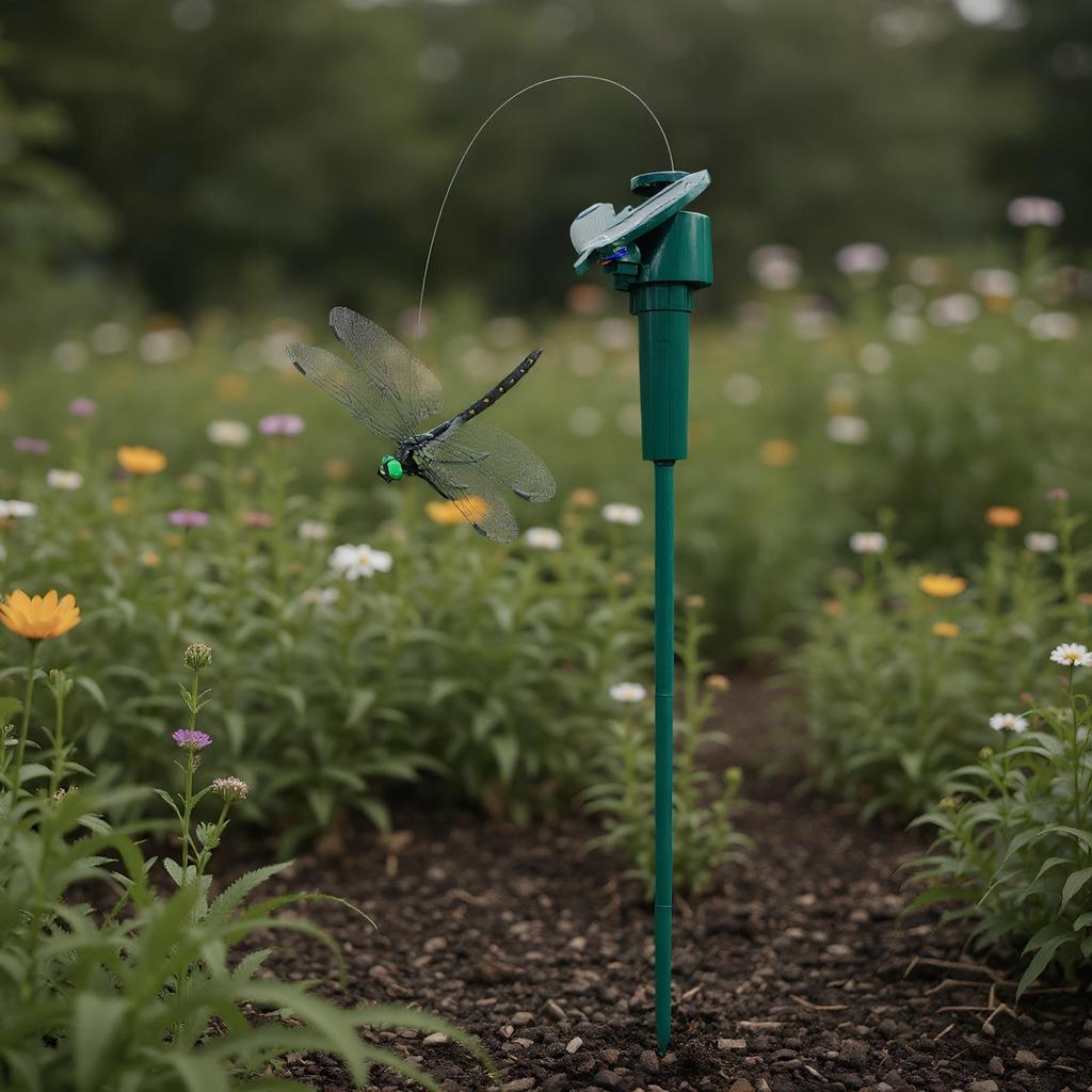 Repellente Naturale per Mosche Esterno in PVC Solare Repellente per Zanzare da Giardino Picchetti a Clip per Libellule Resistente alle Intemperie Controllo Moscerini della Frutta Giardino