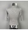 Dongdaemun Slim Ribbed High Neck Mid-Sleeve T-Shirt - Flattering Office Wear