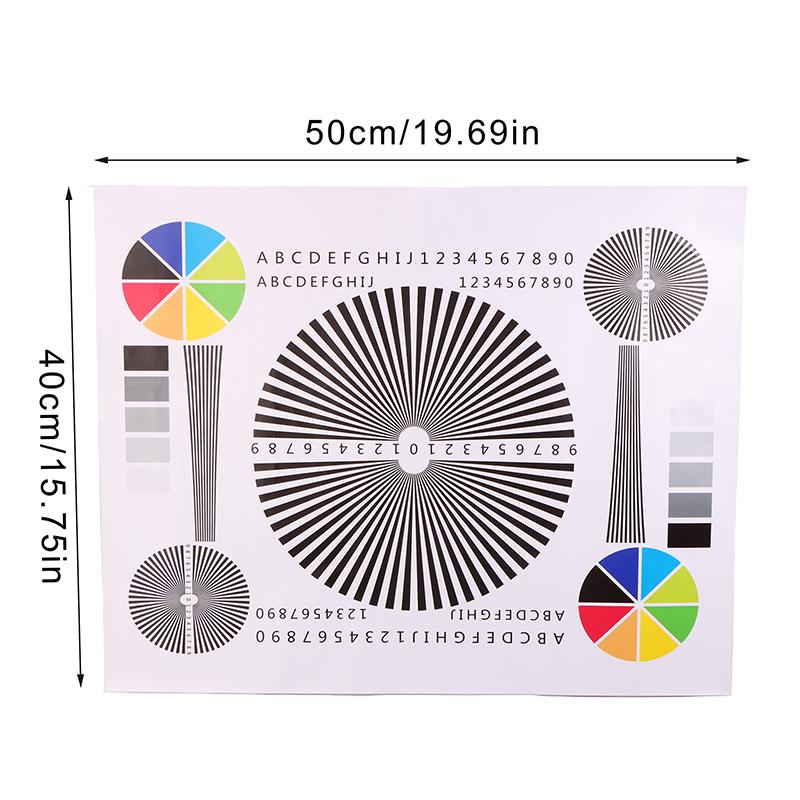 50*40Cm Lens Arka Odak Kalibrasyonu Odaklama Test Kartı İzleme Kamerası Montajı Odaklama Şeması