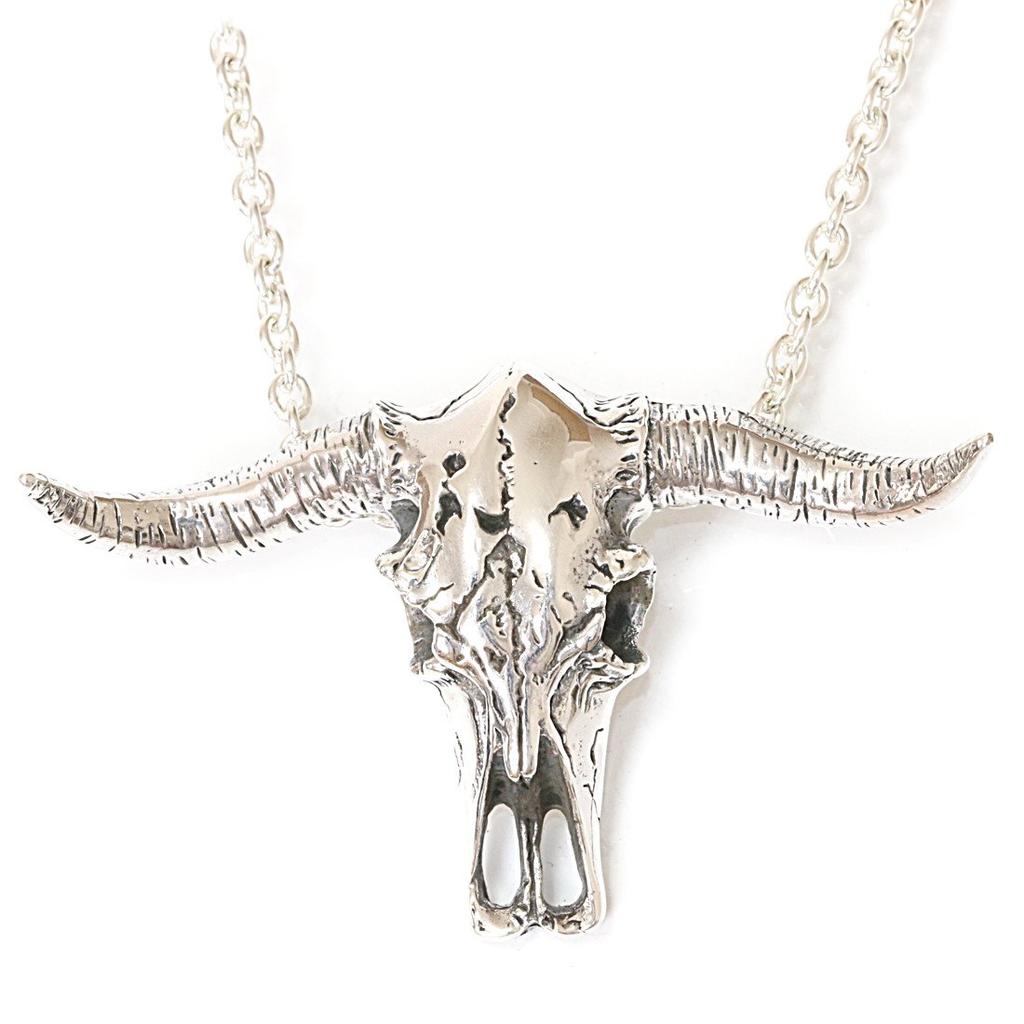 Skull Pendant Realistic Buffalo Skull Pendant Feather Native American Indian Jewelry Necklace Necklace Cow Bone [diosbras] [Buffalo Top] Hawk/Eagle