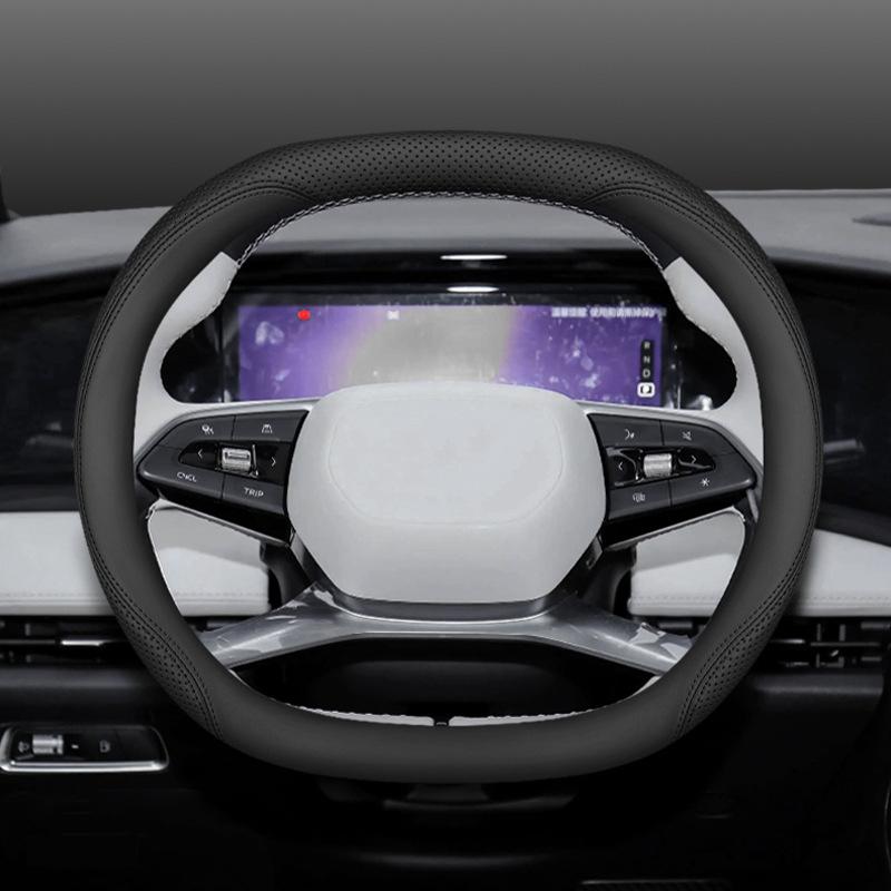 Cubierta de Volante de Coche de Cuero Trenzado Tipo D Doble para Geely Galaxy L7 Boyue L COOL 2026 2026 Soporte Protector